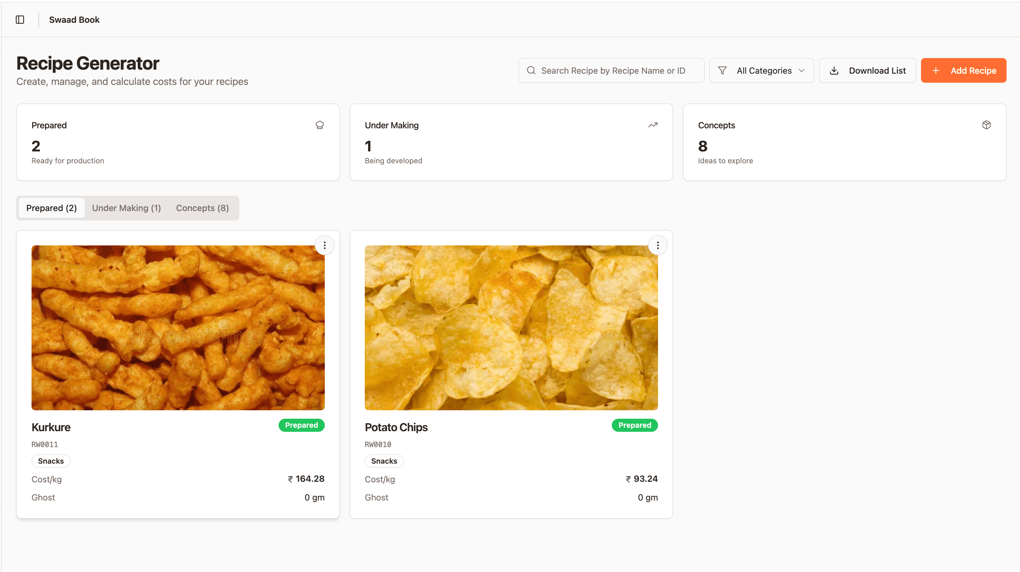 Pick Your Recipe, Match Your Order